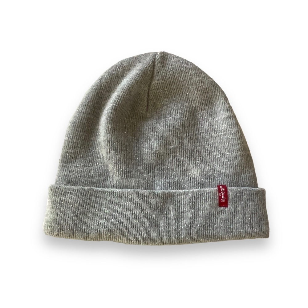 Levi’s Hat Silver Knit Beanie Women’s Grey Winter‎ Toque